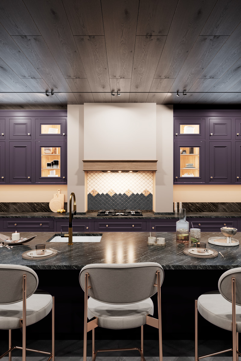 Кухня Боттичелли Йорк фиолетовый цвет