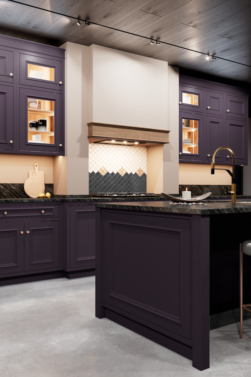 Кухня Боттичелли Йорк фиолетовый цвет