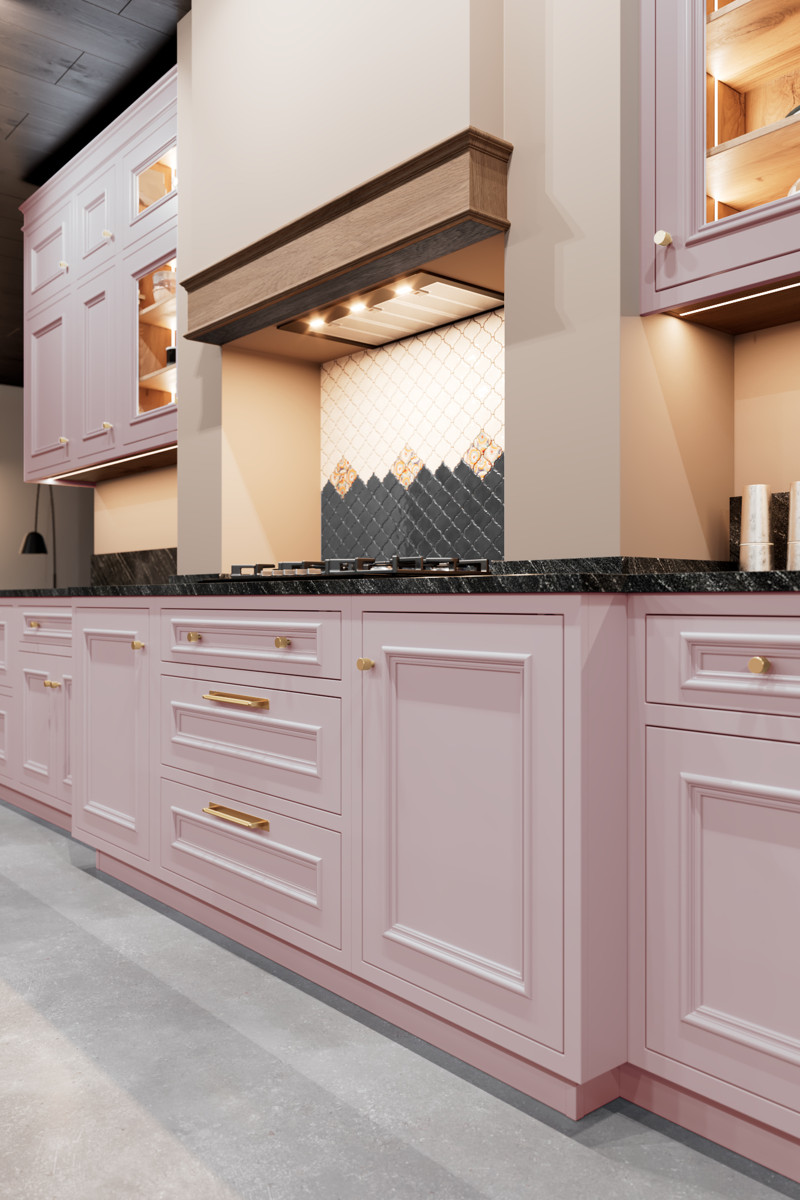 Кухня Боттичелли Йорк розовый цвет
