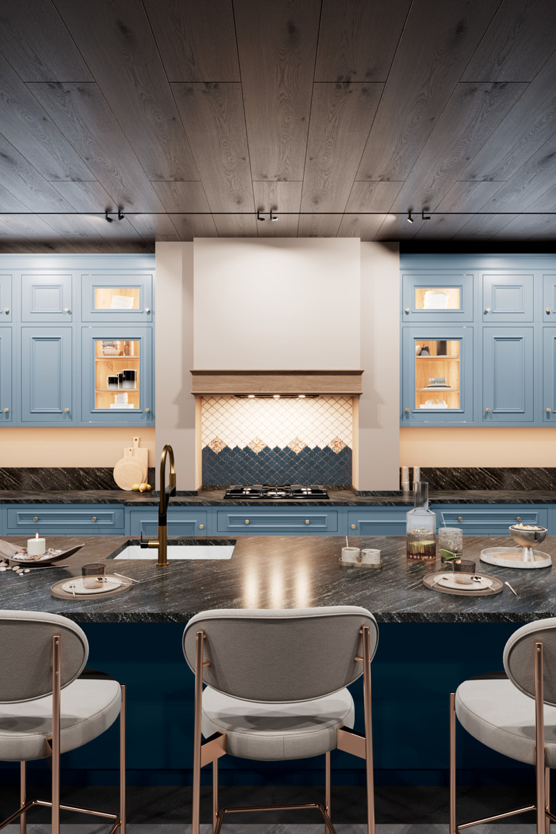 Кухня Боттичелли Йорк синий цвет