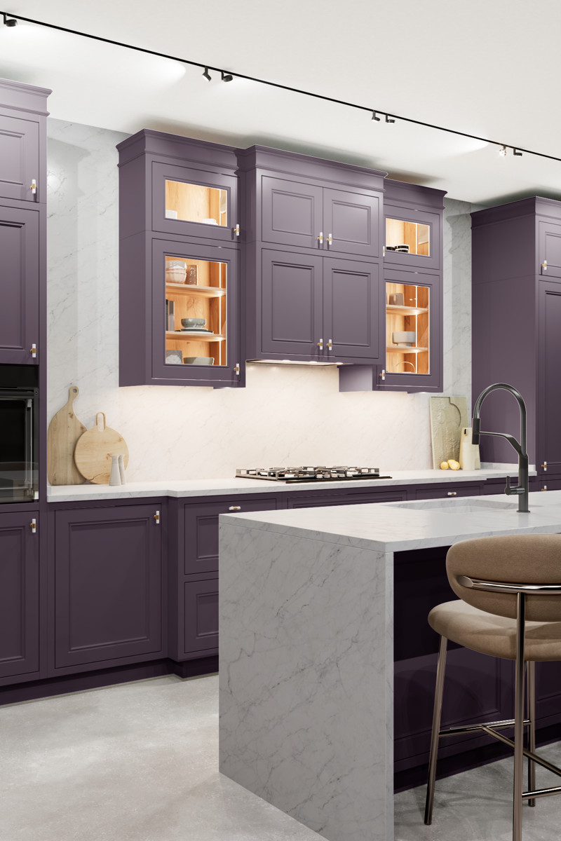 Кухня Маргарита Йорк фиолетовый цвет
