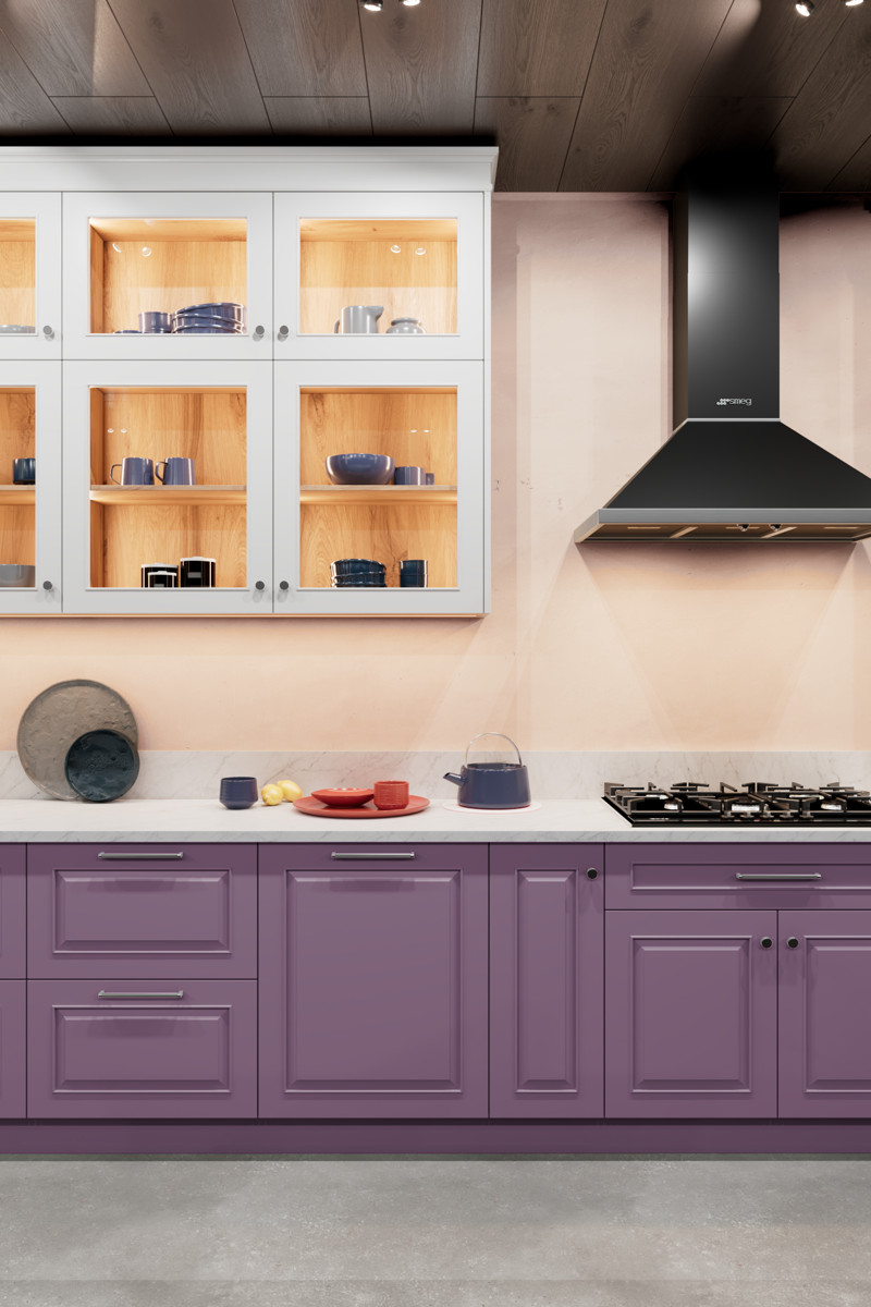 Кухня Марта фиолетовый цвет