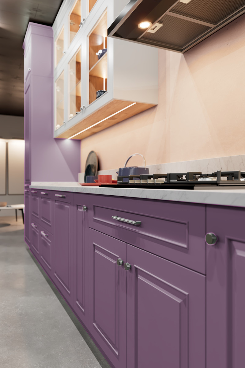 Кухня Марта фиолетовый цвет