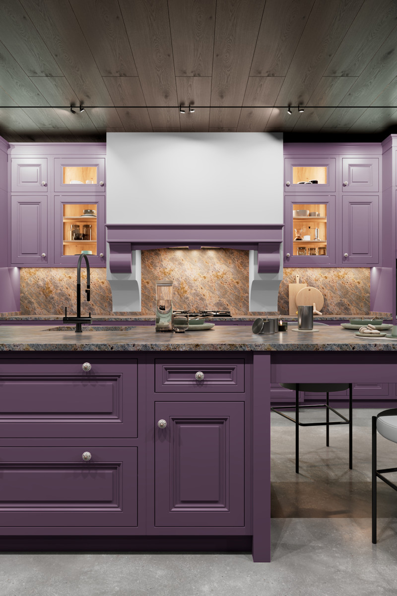 Кухня Меган Йорк фиолетовый цвет