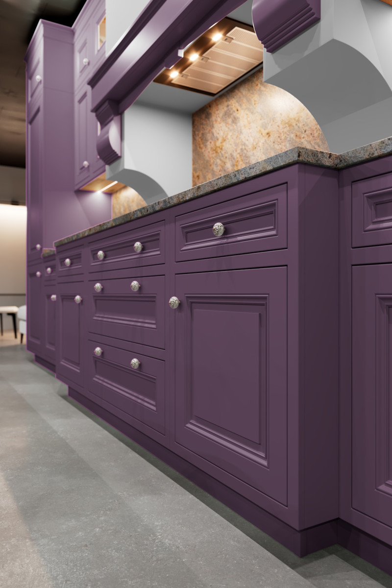 Кухня Меган Йорк фиолетовый цвет