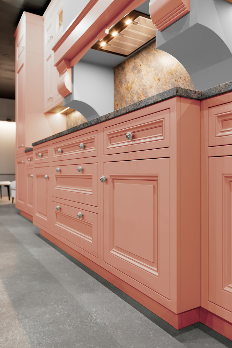 Кухня Меган Йорк розовый цвет