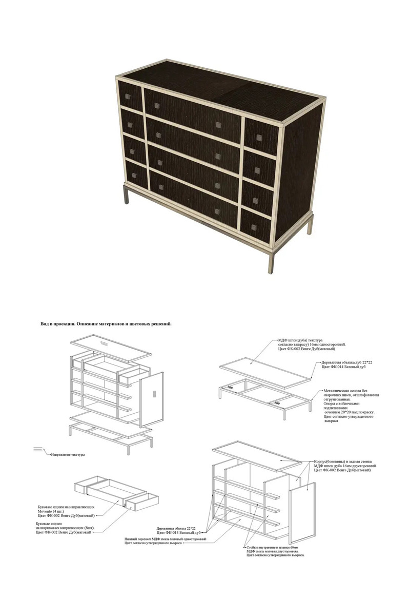 Эскизы комода