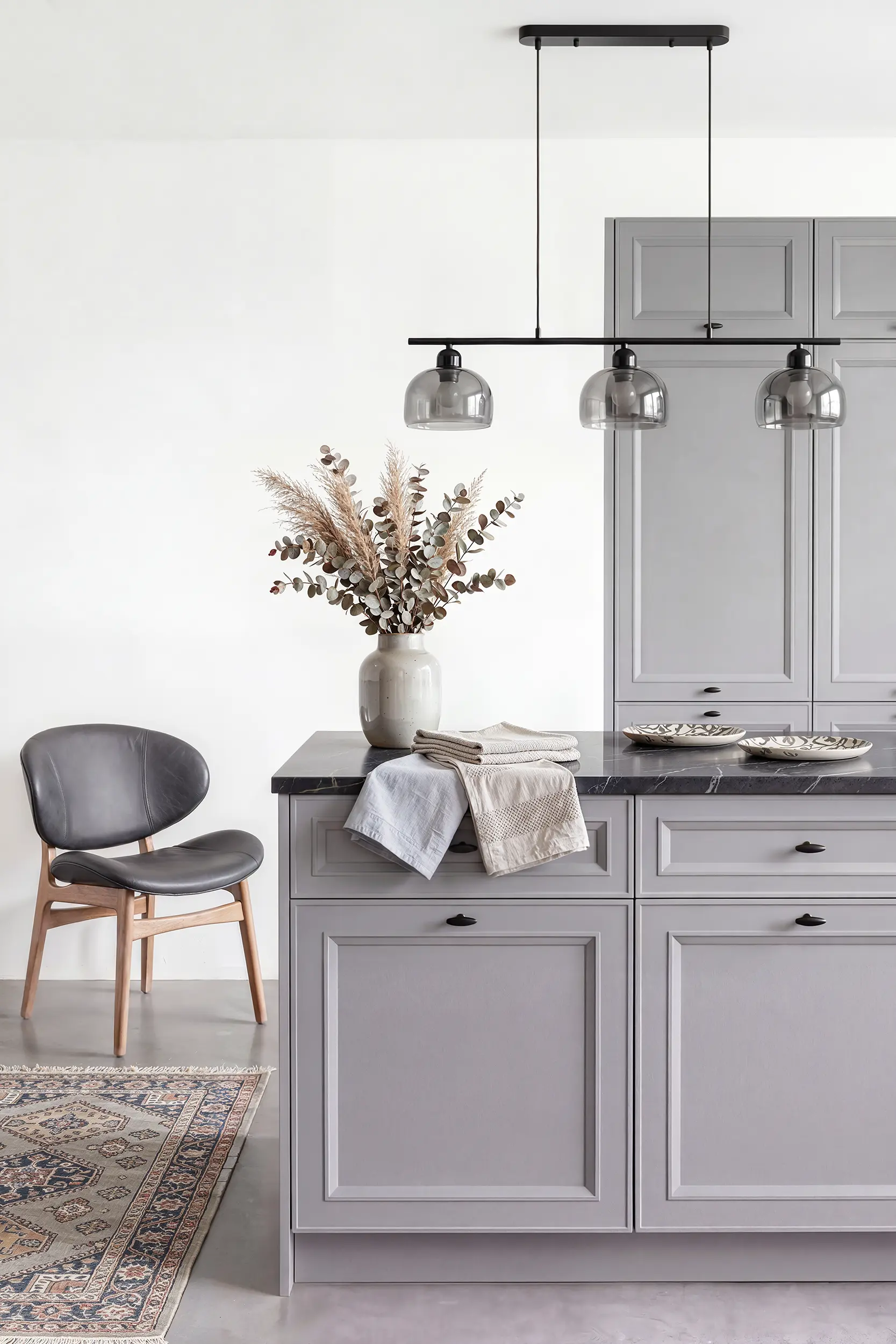 Кухня АГАТА серая