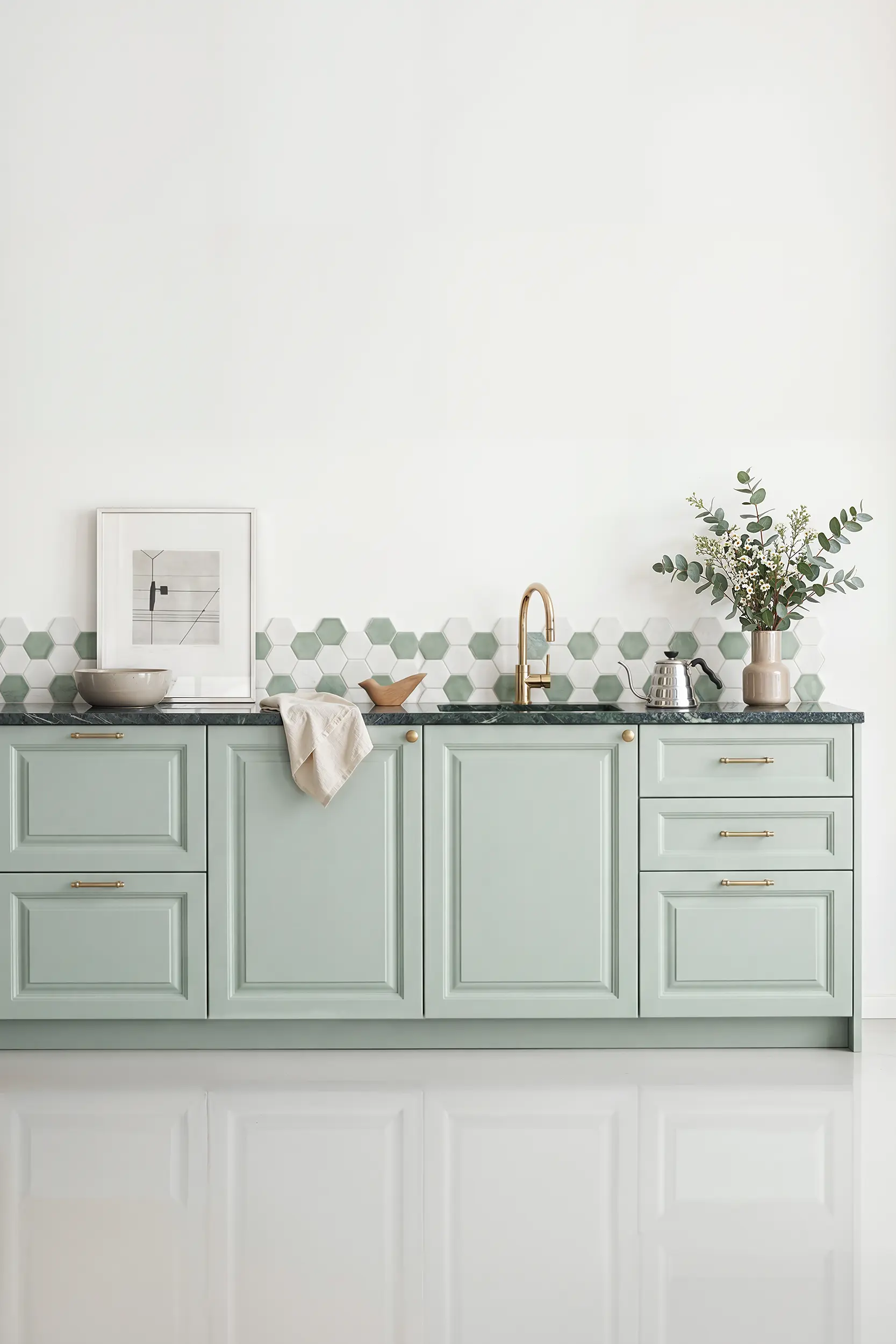 Кухня ГРАЦИЯ зеленая