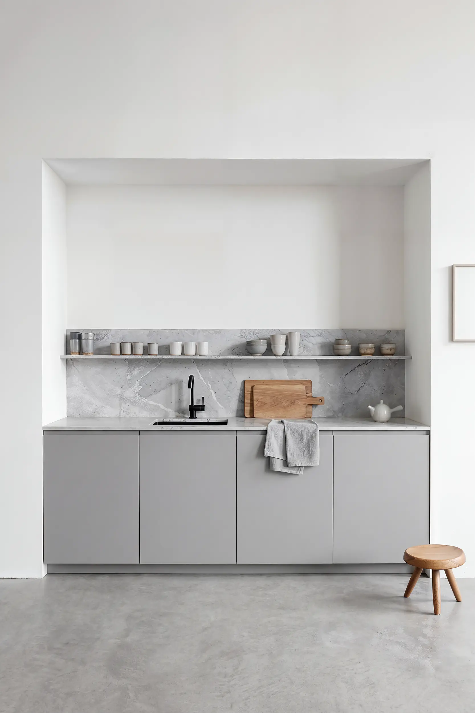 Кухня ИНТЕГРА серая