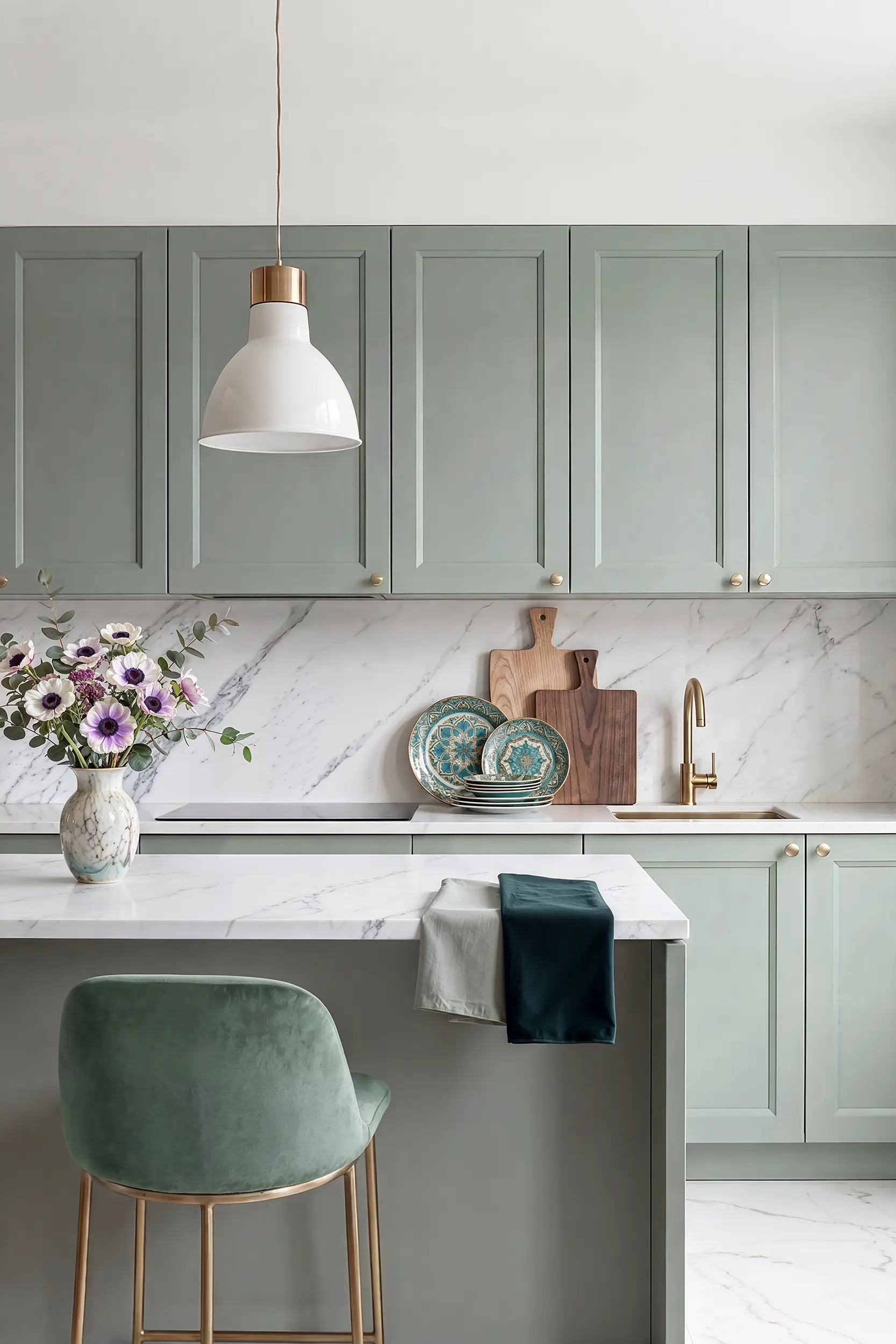 Кухня ЛИРА зеленая