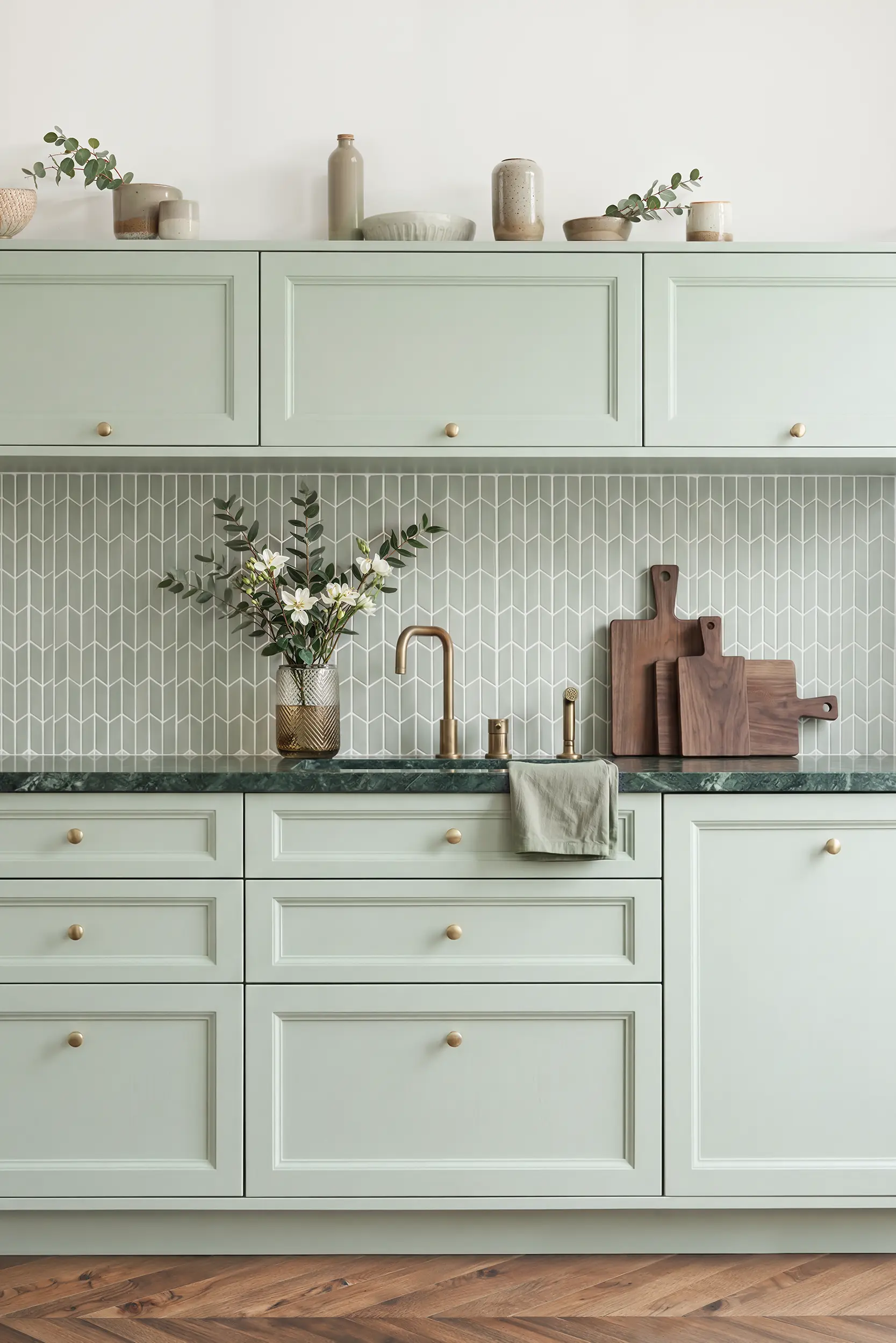 Кухня ЛОРЕНЦО зеленая