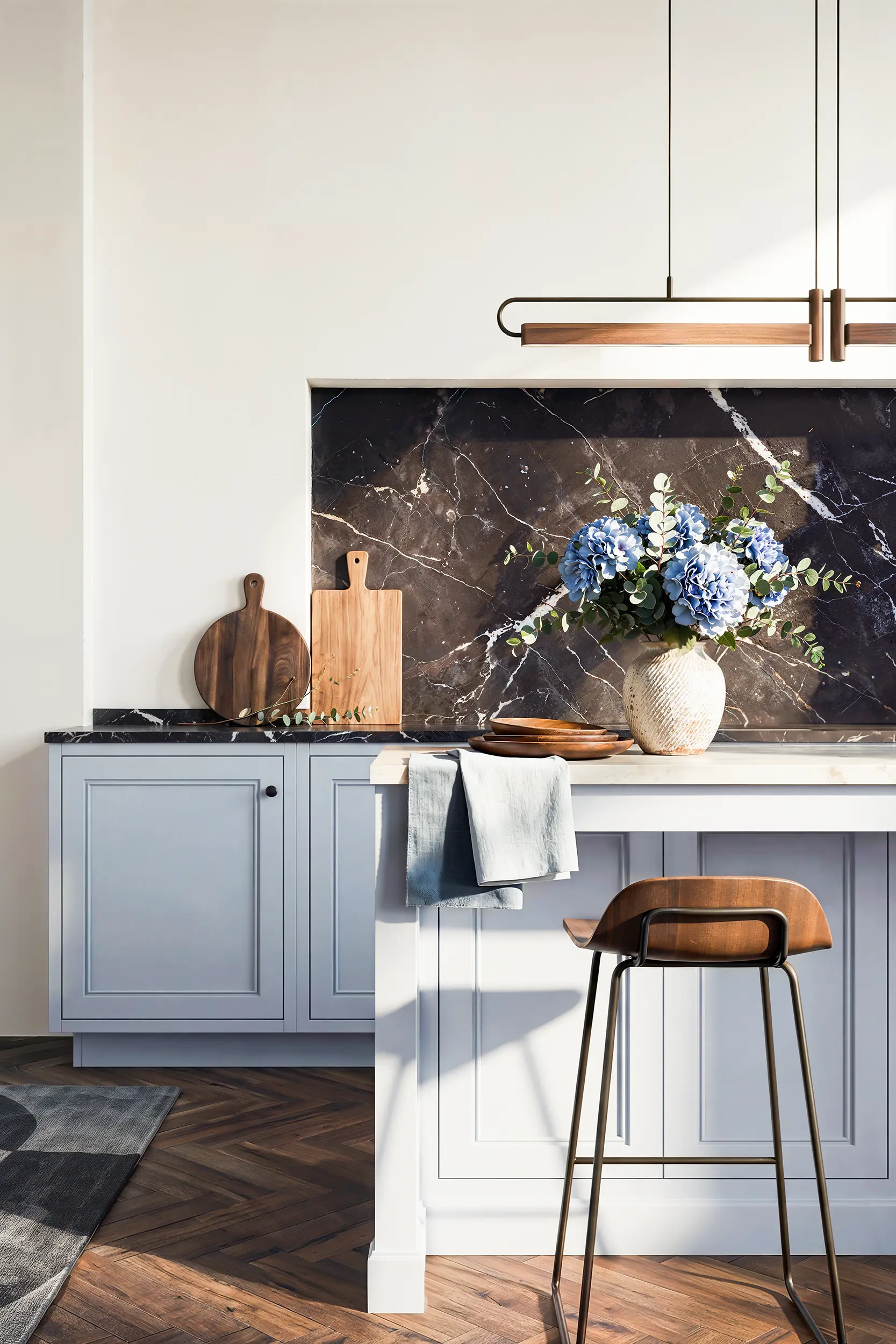 Кухня МАРГАРИТА ЙОРК синяя