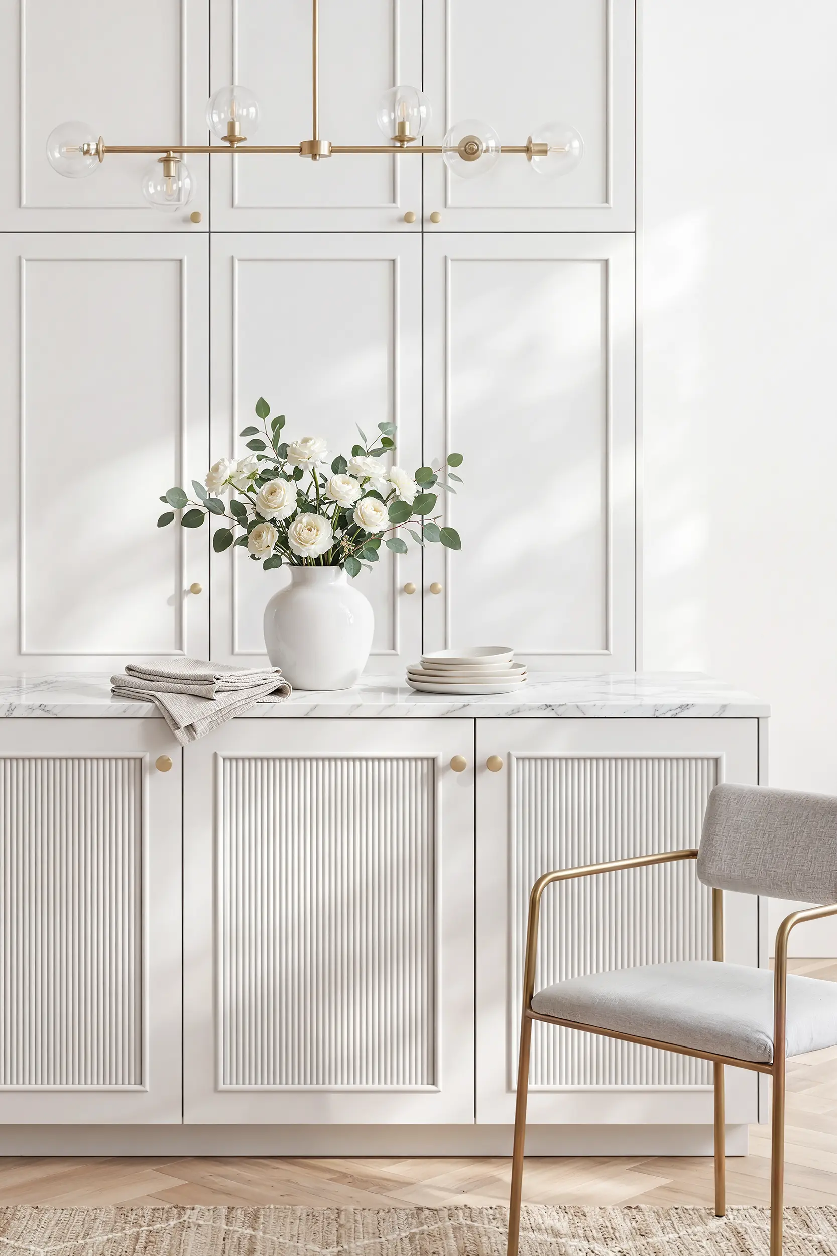 Кухня НЭНСИ белая