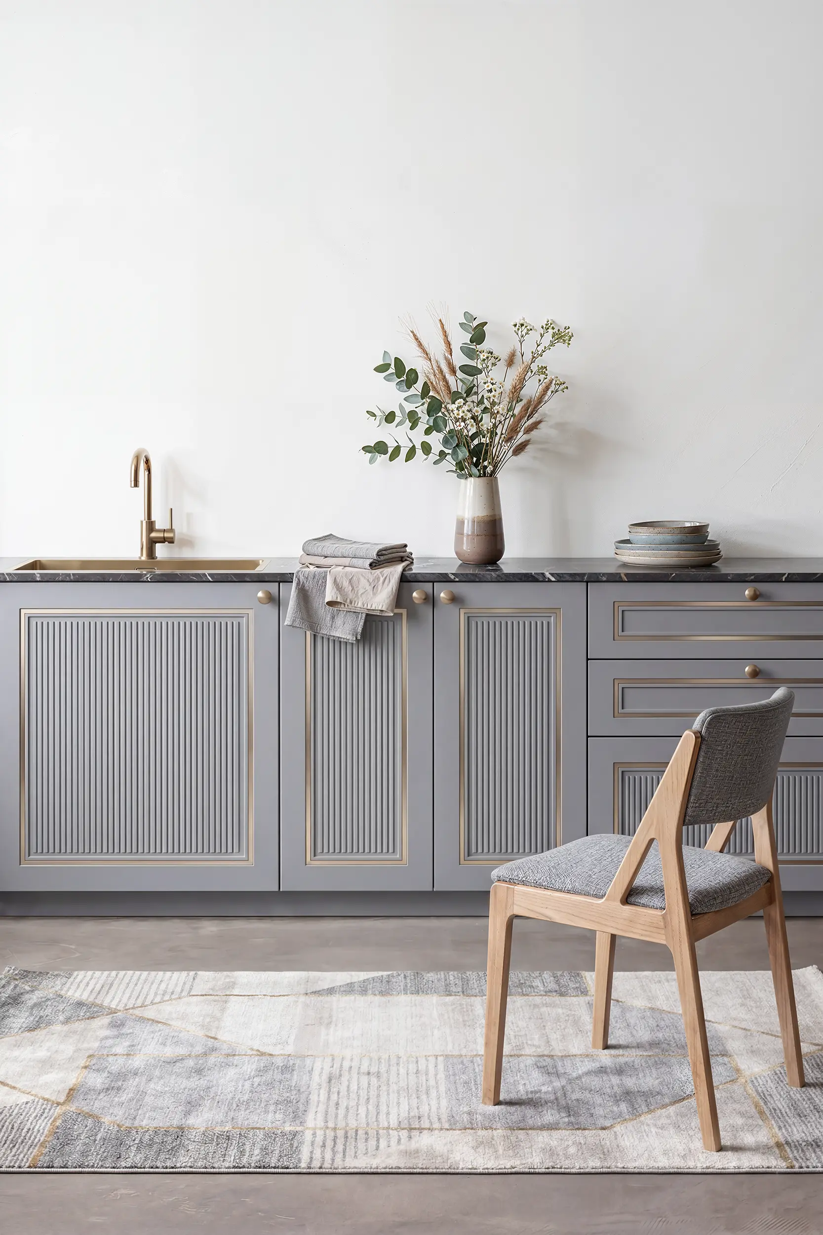 Кухня ШЭРОН серая