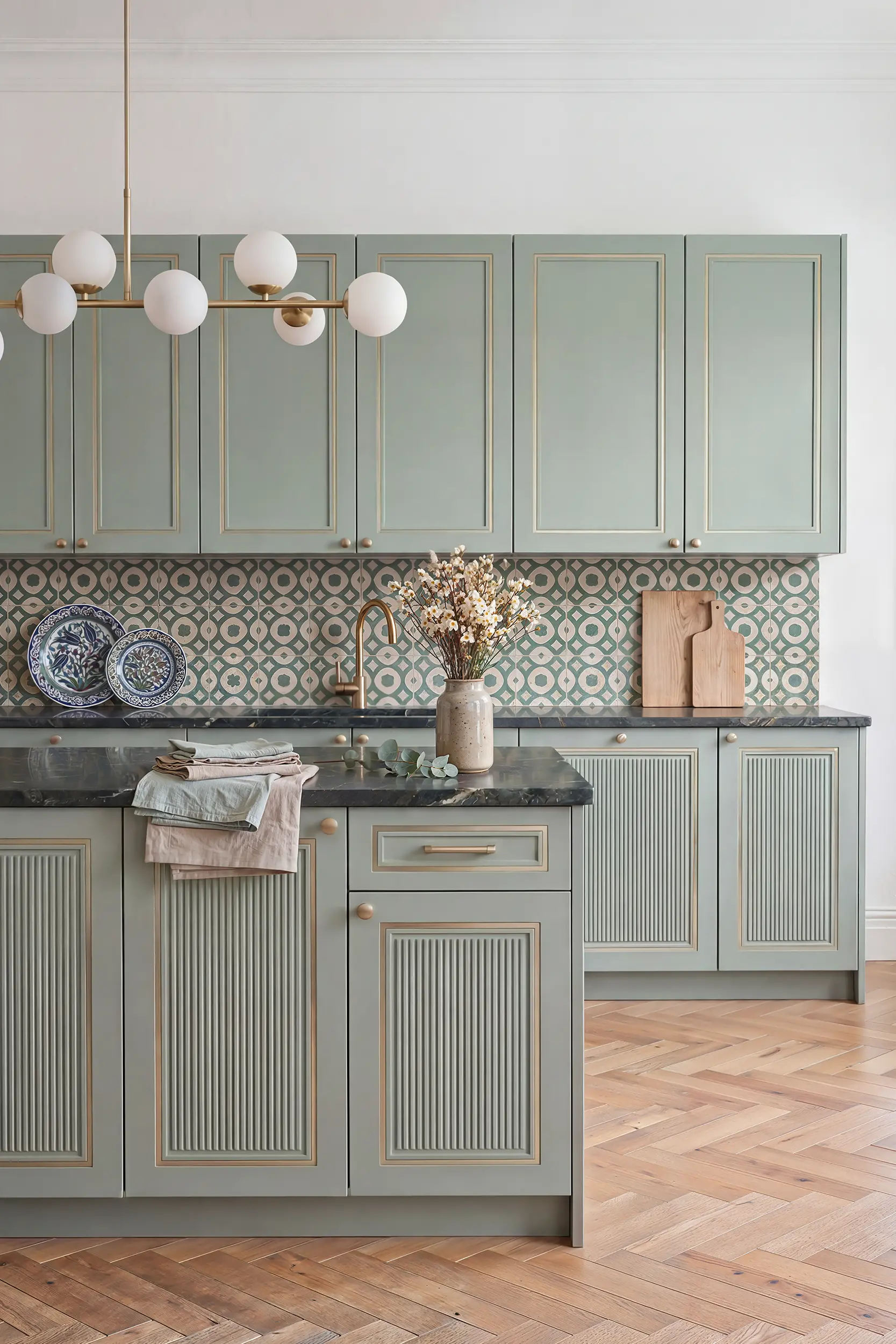 Кухня ШЭРОН зеленая