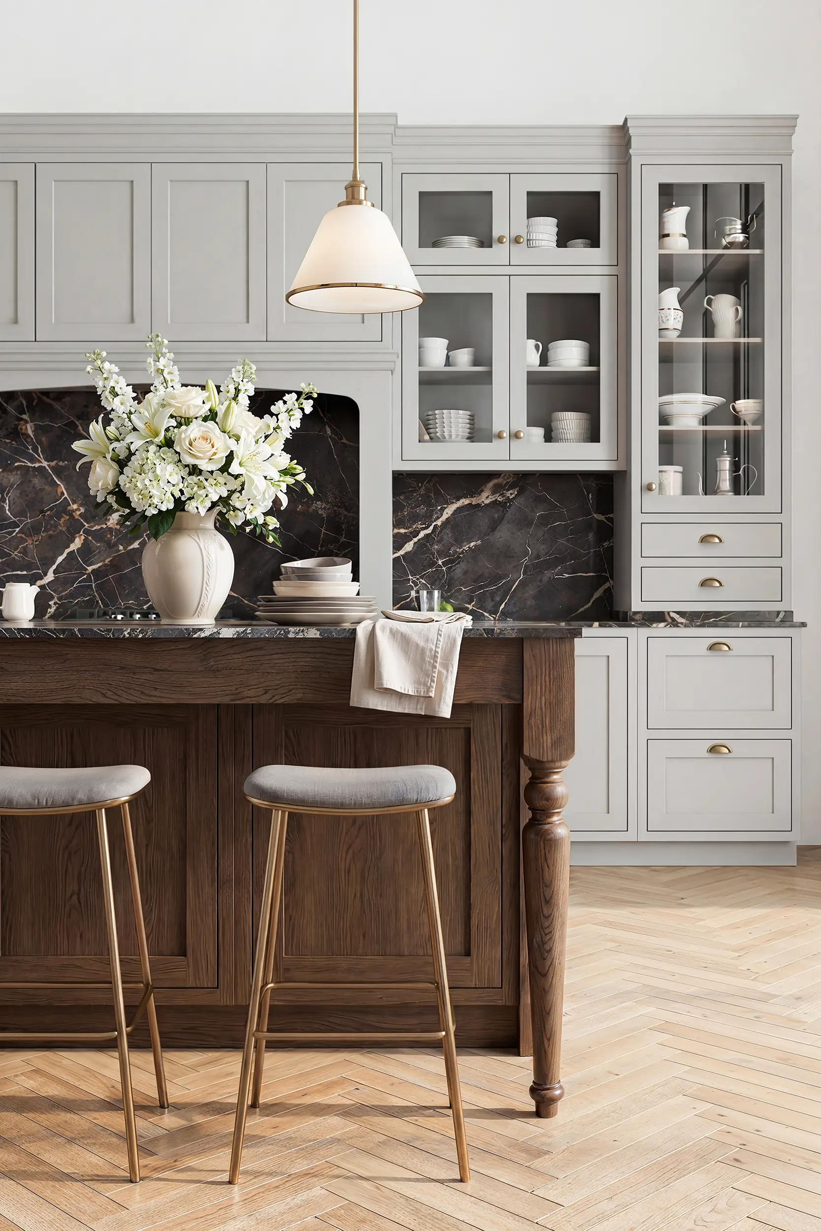 Кухня ШЕЙКЕР ЙОРК серая