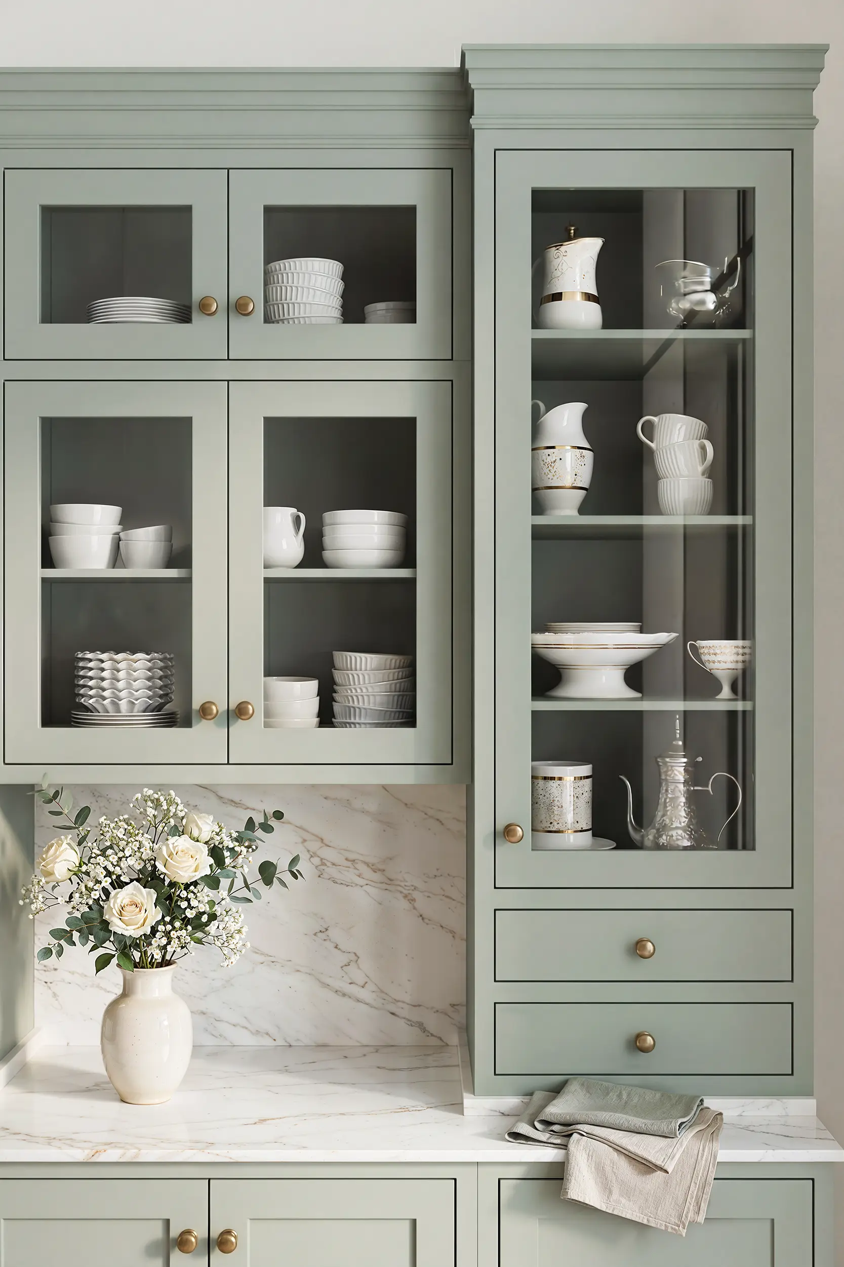 Кухня ШЕЙКЕР ЙОРК зеленая