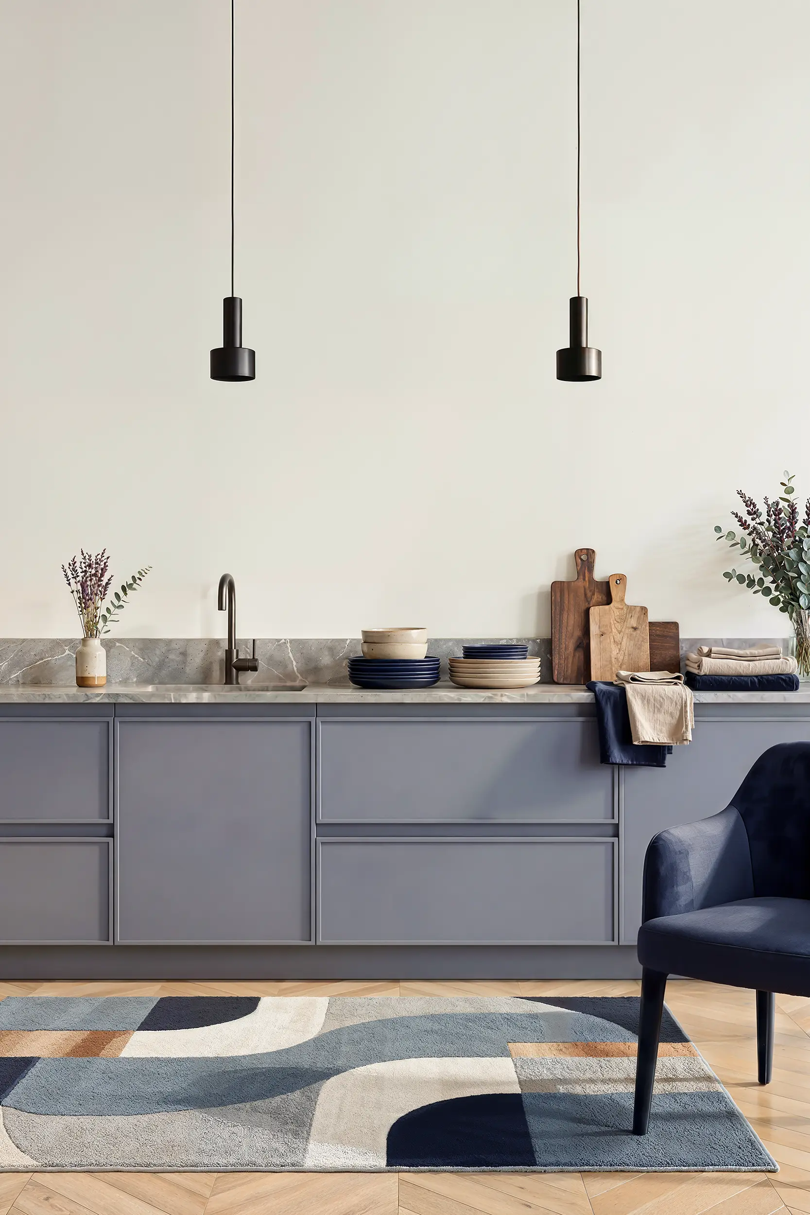 Кухня ИНТЕГРА МИНИМАЛ синяя