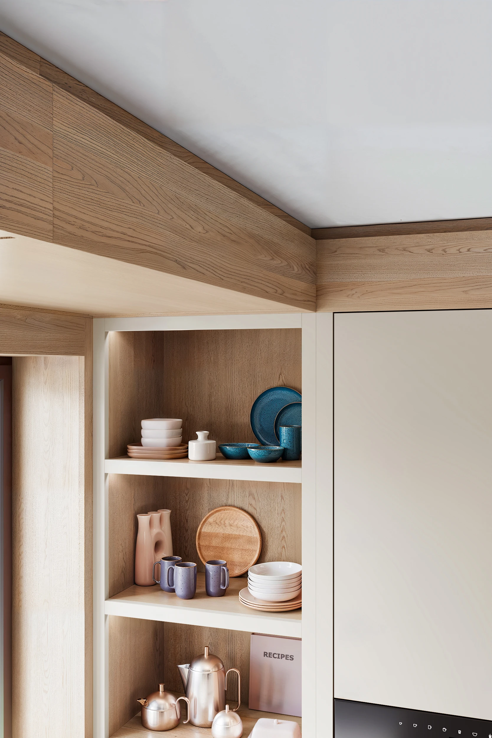 Деревянный потолочный короб кухни МАЛЕВИЧ СТАДИОН John Green Уникальные карнизы кухни МАЛЕВИЧ СТАДИОН John Green