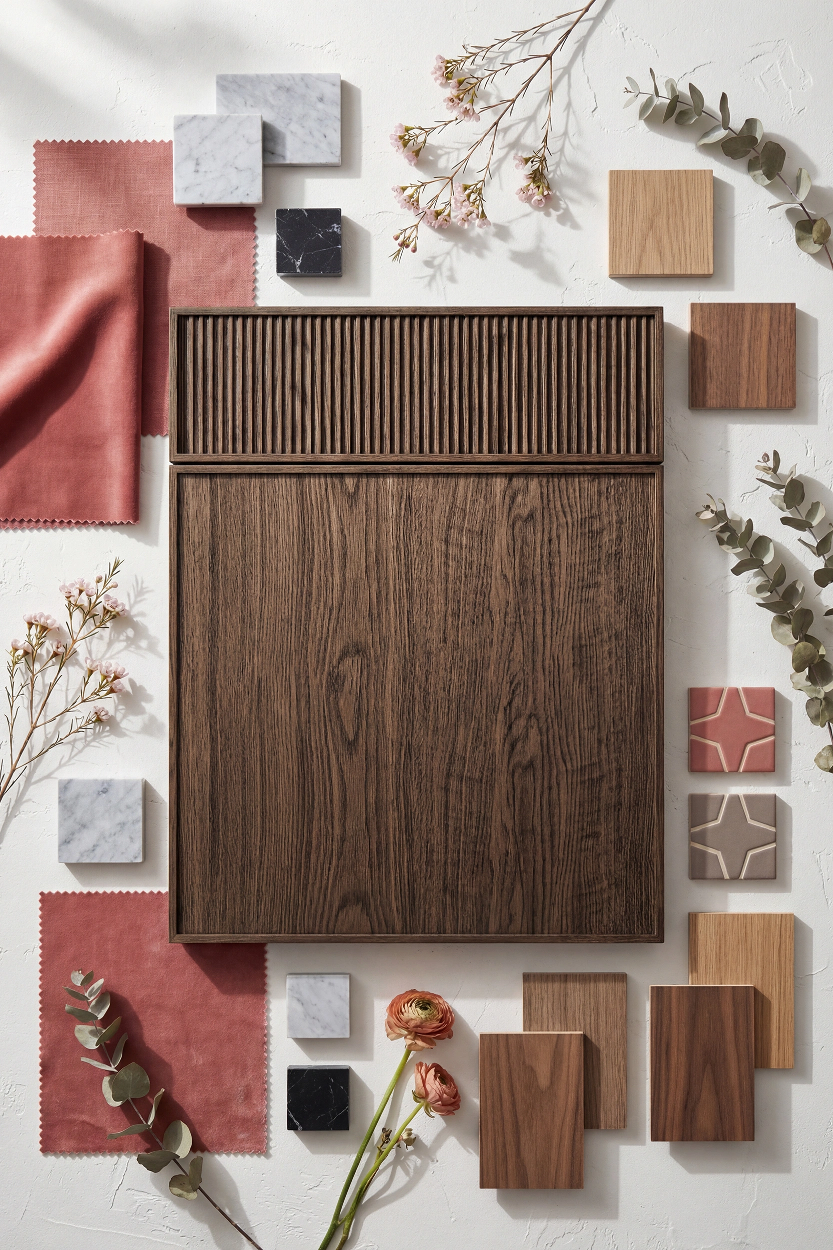 Фасад МИНИМАЛ ВОЛНА 2 орех и красный