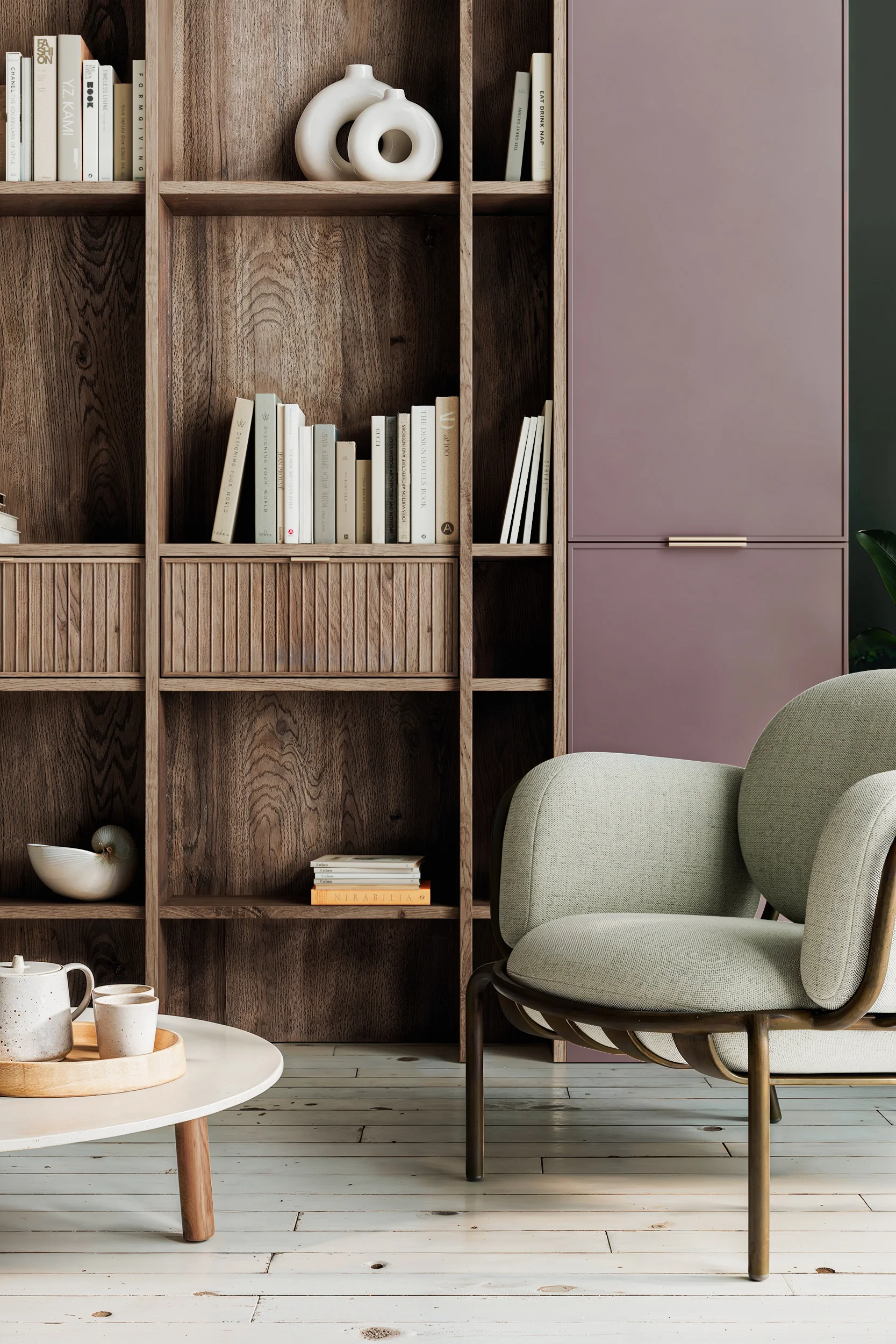 Стеллаж в гостиной фасады МИНИМАЛ ФЕРРАРИ 2