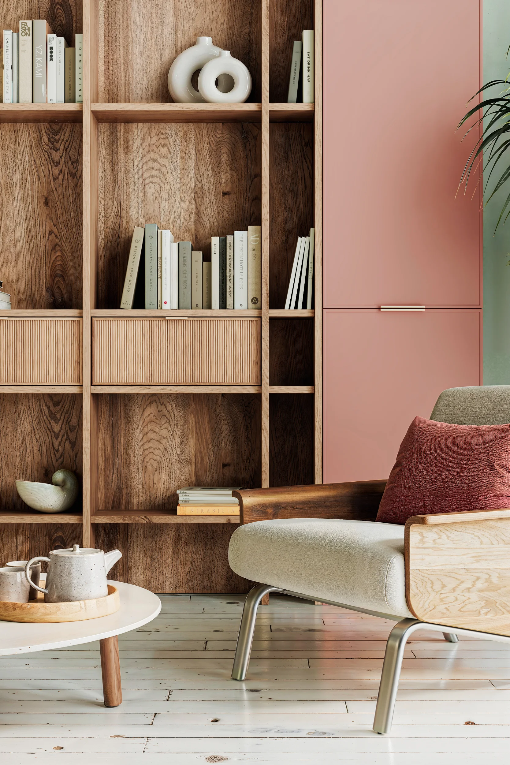 Стеллаж в гостиной фасады МИНИМАЛ ФЕРРАРИ 3