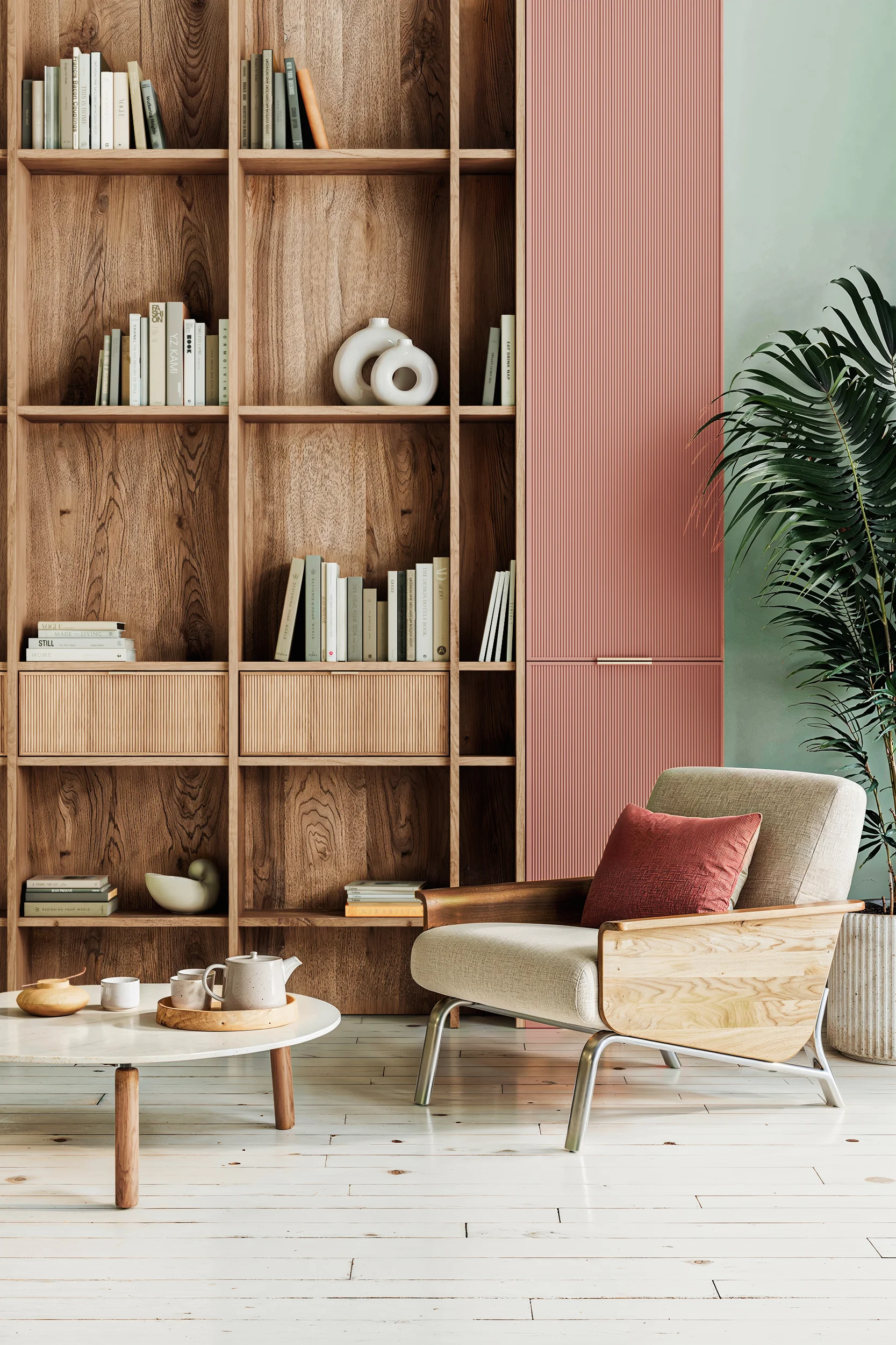 Стеллаж в гостиной фасады МИНИМАЛ ФЕРРАРИ 3