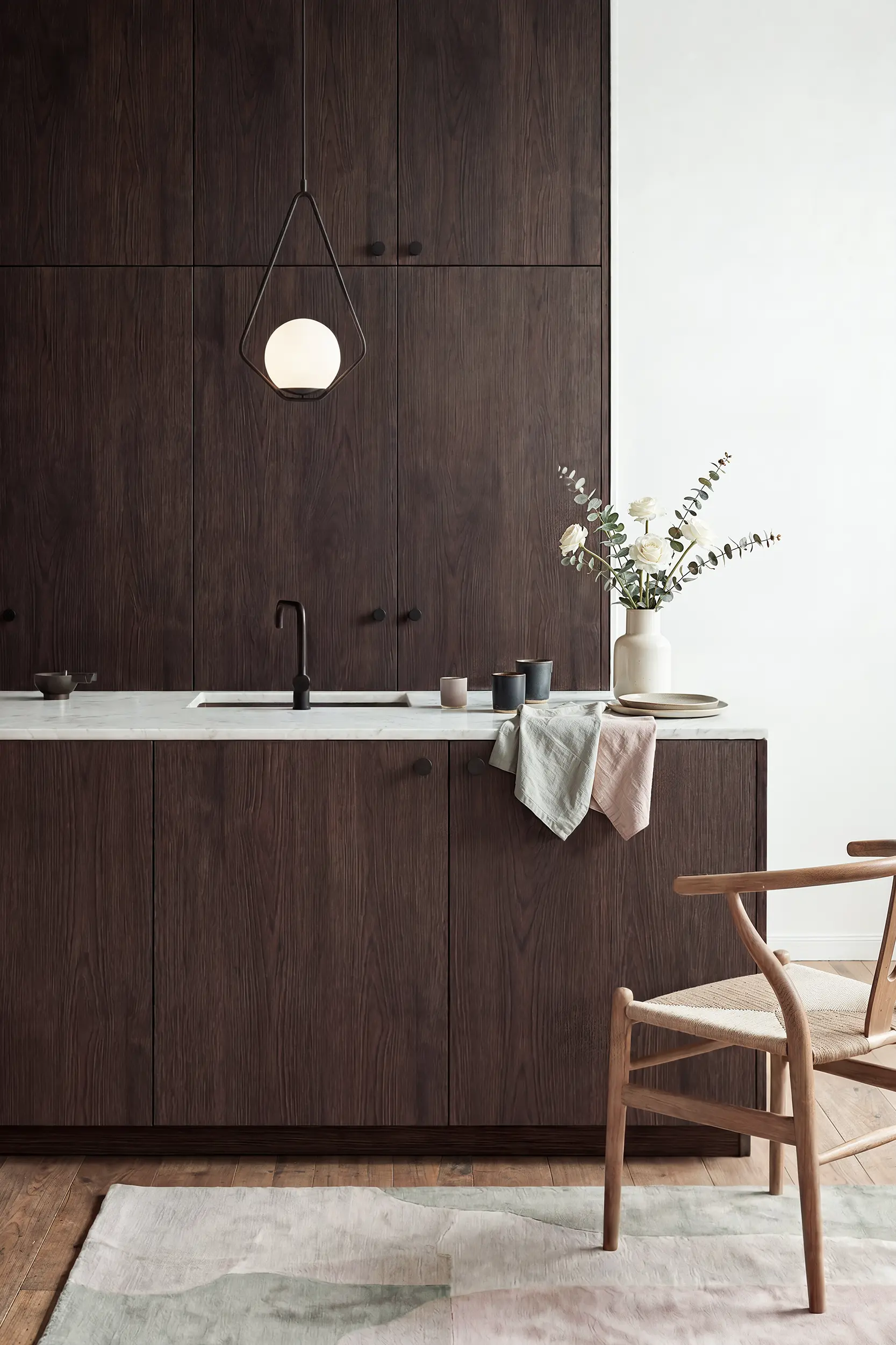 Кухня МОДЕРН темный дуб