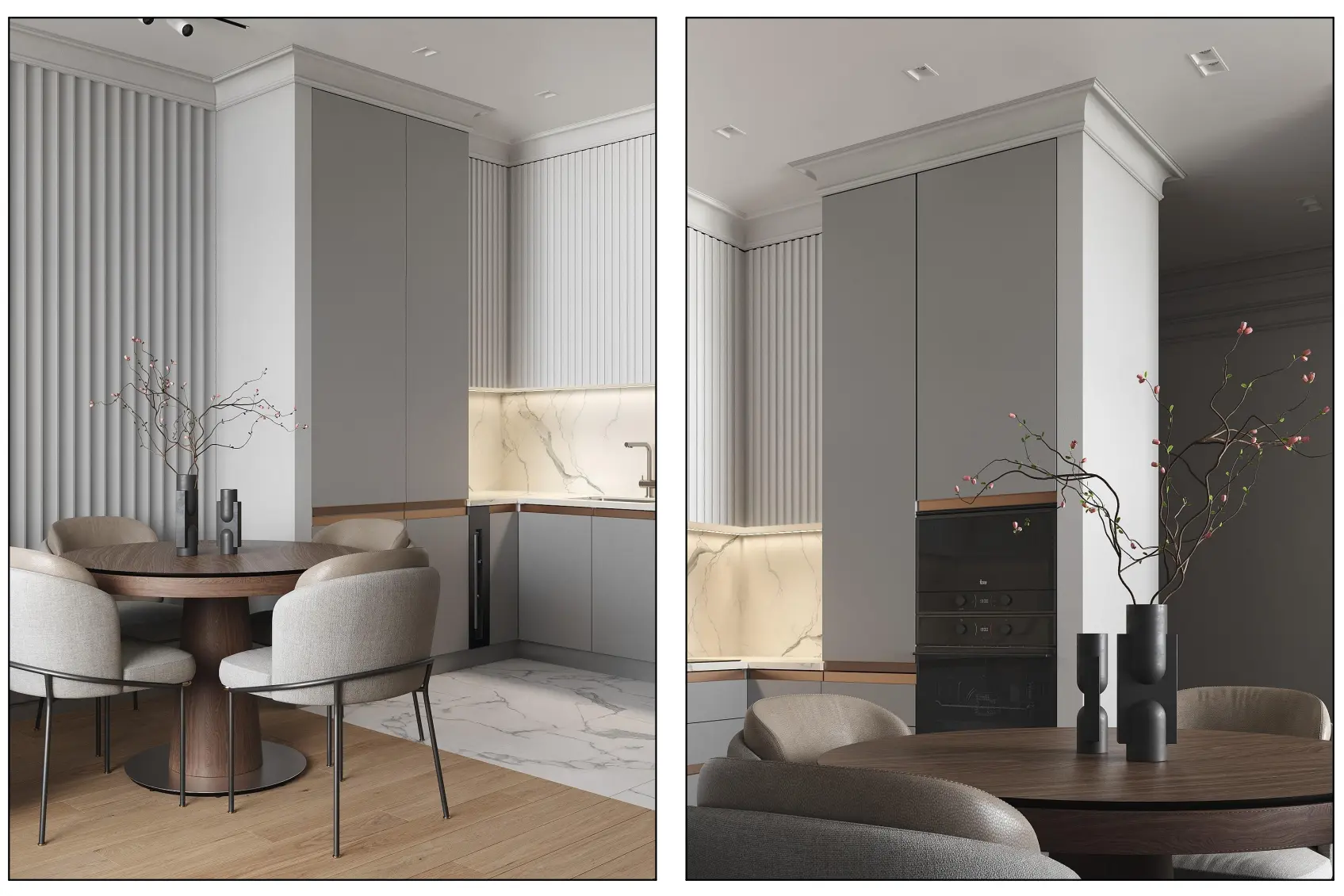 Визуализация кухни-гостиной Визуализация кухни-гостиной